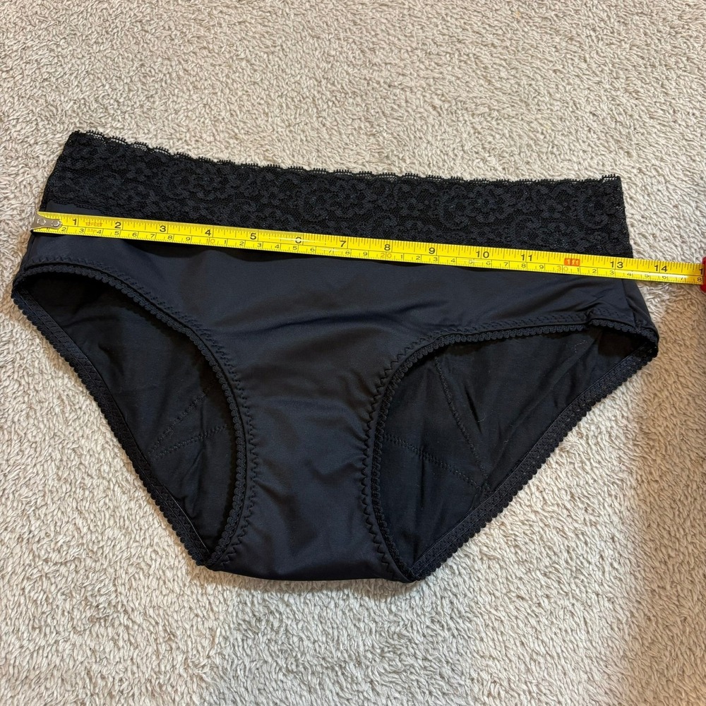 Thinx Hiphugger Period Panties XS Black Lace Trim‎ Absorbent Underwear - Picture 5 of 11
